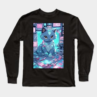 Anime cat doctor Kawaii cat surgeon cute kitty Long Sleeve T-Shirt